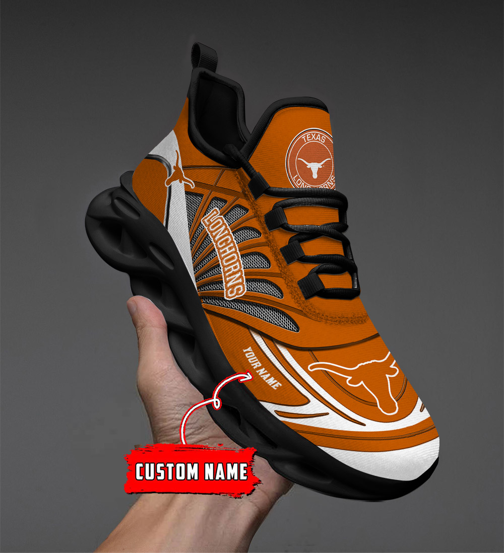 Custom Name 32 Texas Longhorns PERSONALIZED MAX SOUL SHOES DS001 - Famjoys Custom Name 32 Texas Longhorns PERSONALIZED MAX SOUL SHOES DS001 - Famjoys
