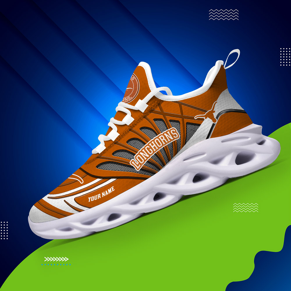 Custom Name 32 Texas Longhorns PERSONALIZED MAX SOUL SHOES DS001 - Famjoys Custom Name 32 Texas Longhorns PERSONALIZED MAX SOUL SHOES DS001 - Famjoys