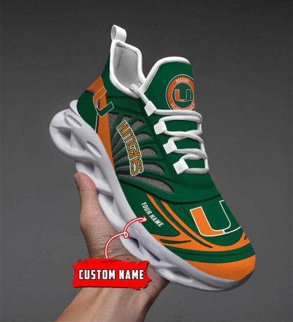 Custom Name 36 Miami Hurricanes PERSONALIZED MAX SOUL SHOES DS001 - Famjoys Custom Name 36 Miami Hurricanes PERSONALIZED MAX SOUL SHOES DS001 - Famjoys