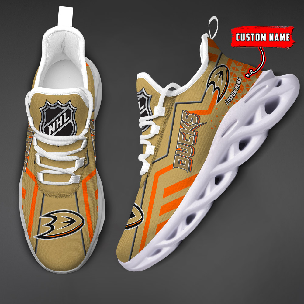 Custom Name Anaheim Ducks PERSONALIZED MAX SOUL SHOES DS001 NEW 2022 - Famjoys Custom Name Anaheim Ducks PERSONALIZED MAX SOUL SHOES DS001 NEW 2022 - Famjoys