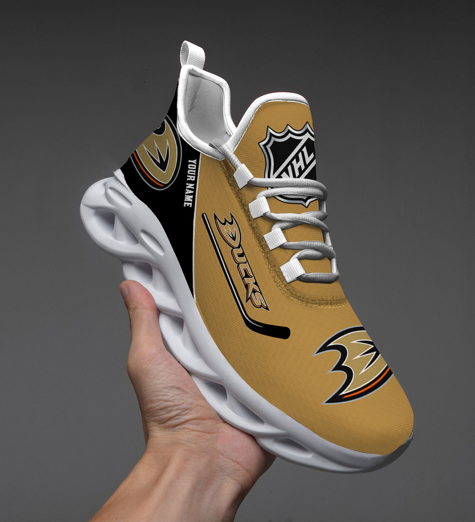 Custom Name Anaheim Ducks PERSONALIZED MAX SOUL SHOES DS006 NEW 2022 M1 - Famjoys Custom Name Anaheim Ducks PERSONALIZED MAX SOUL SHOES DS006 NEW 2022 M1 - Famjoys