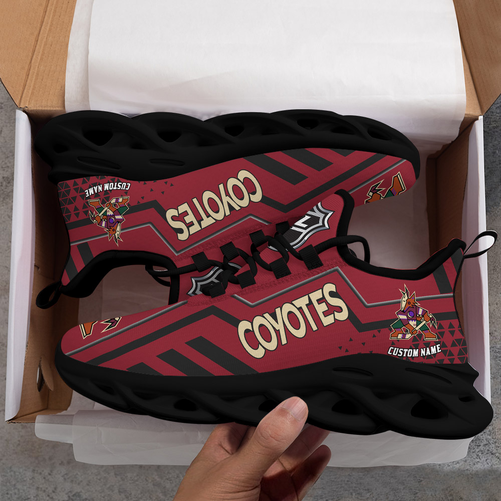 Custom Name Arizona Coyotes PERSONALIZED MAX SOUL SHOES DS001 NEW 2022 - Famjoys Custom Name Arizona Coyotes PERSONALIZED MAX SOUL SHOES DS001 NEW 2022 - Famjoys