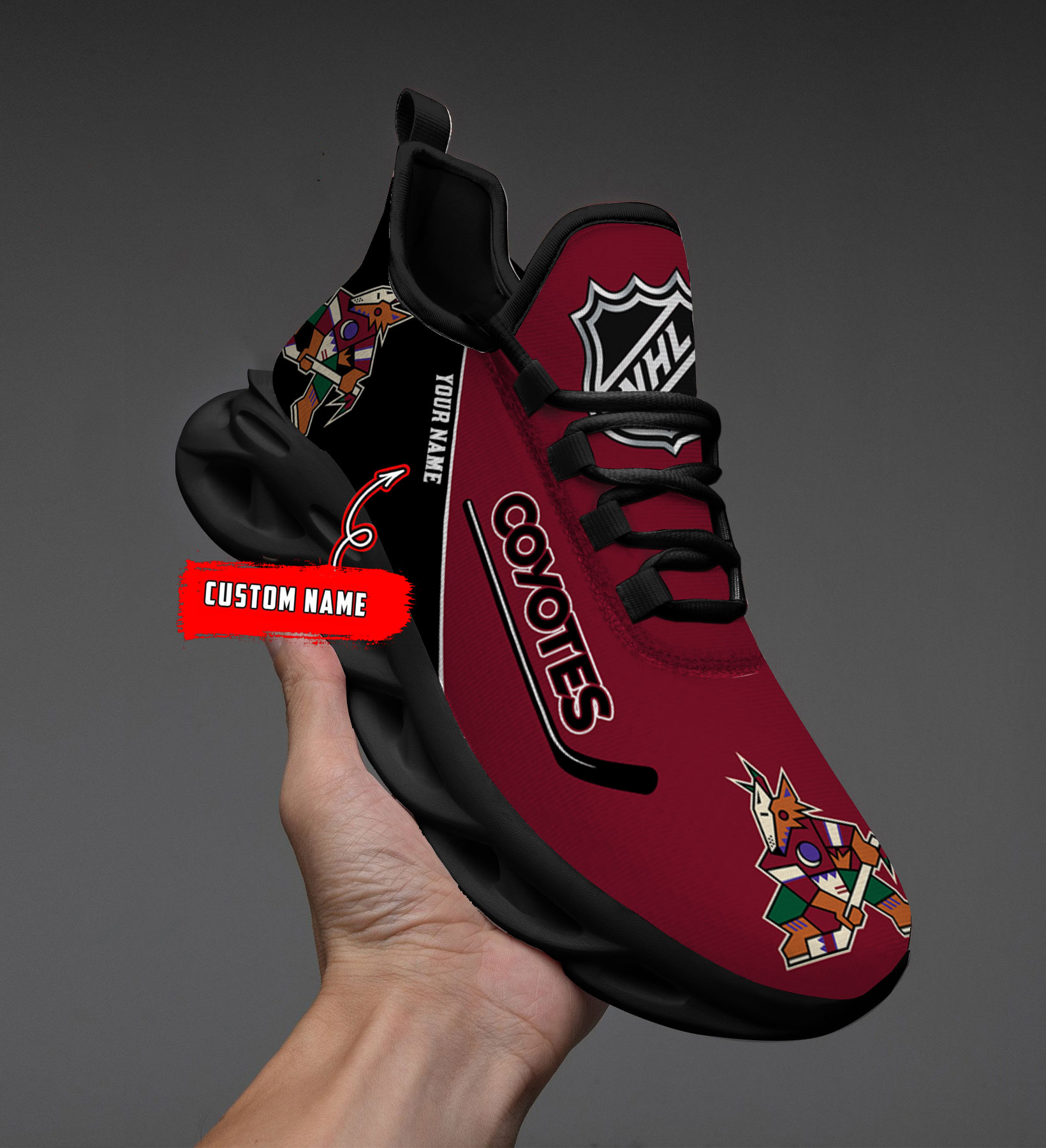 Custom Name Arizona Coyotes PERSONALIZED MAX SOUL SHOES DS006 NEW 2022 M1 - Famjoys Custom Name Arizona Coyotes PERSONALIZED MAX SOUL SHOES DS006 NEW 2022 M1 - Famjoys