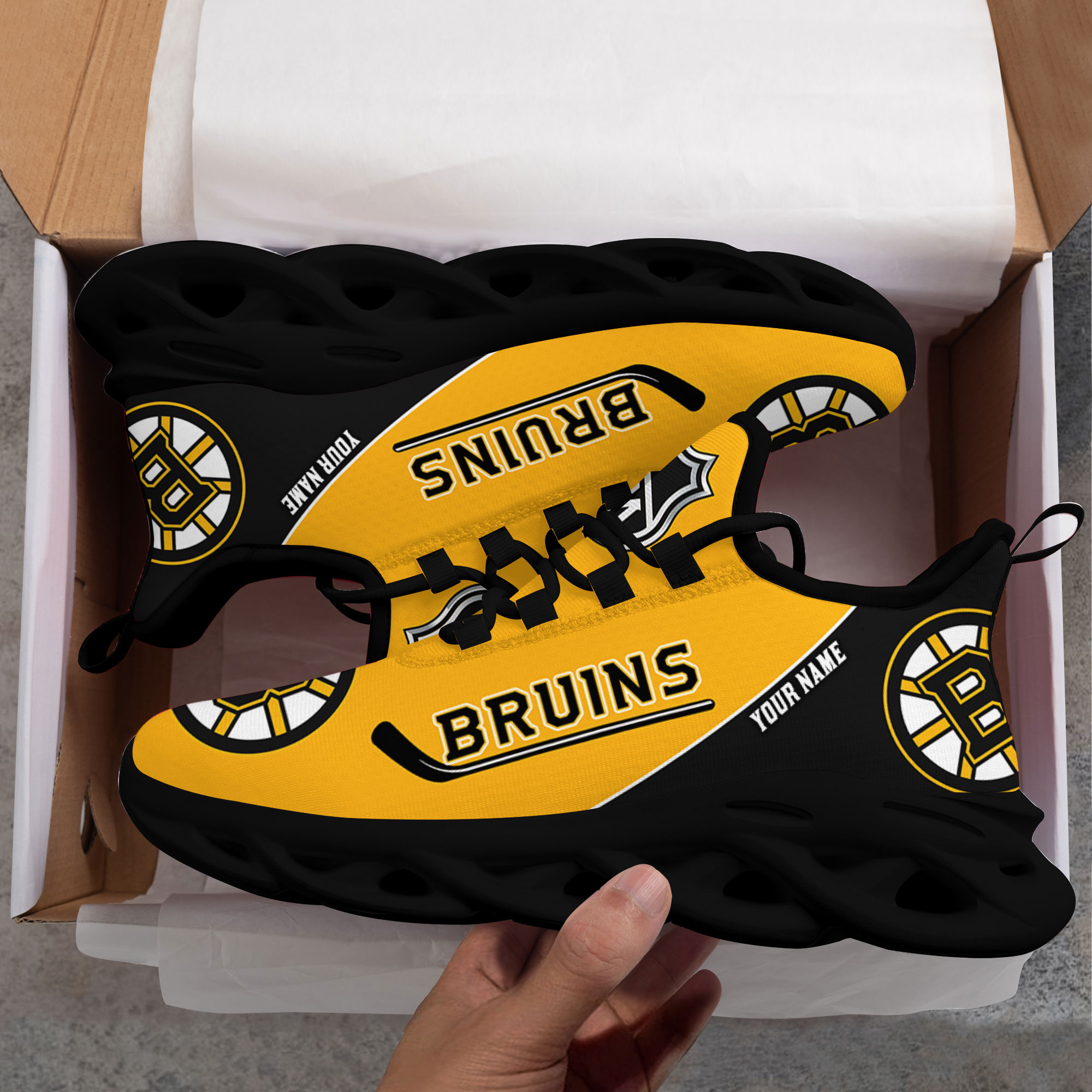 Custom Name Boston bruinsmrelated_Boston bruins PERSONALIZED MAX SOUL SHOES DS006 NEW 2022 M1 - Famjoys Custom Name Boston bruinsmrelated_Boston bruins PERSONALIZED MAX SOUL SHOES DS006 NEW 2022 M1 - Famjoys