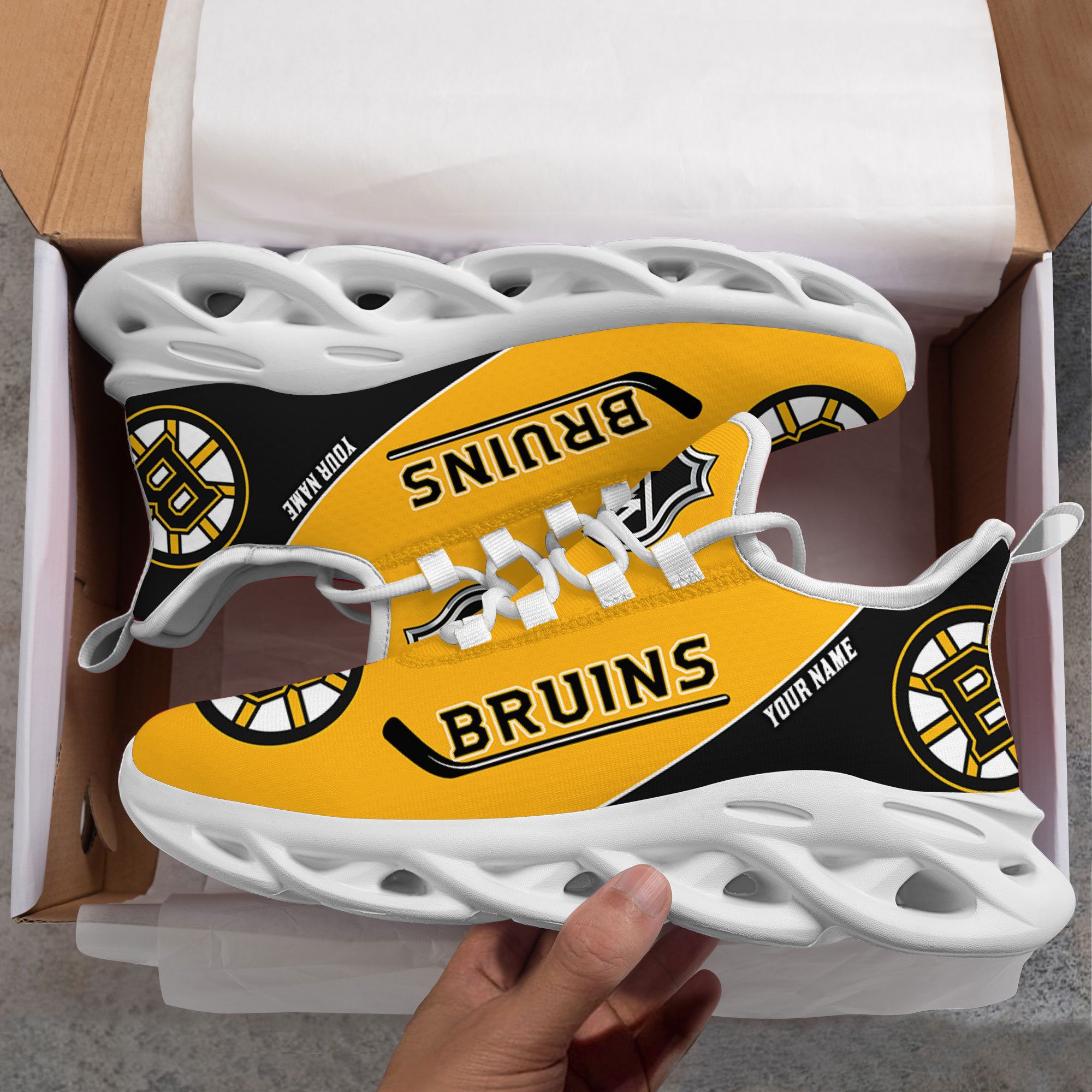 Custom Name Boston bruinsmrelated_Boston bruins PERSONALIZED MAX SOUL SHOES DS006 NEW 2022 M1 - Famjoys Custom Name Boston bruinsmrelated_Boston bruins PERSONALIZED MAX SOUL SHOES DS006 NEW 2022 M1 - Famjoys