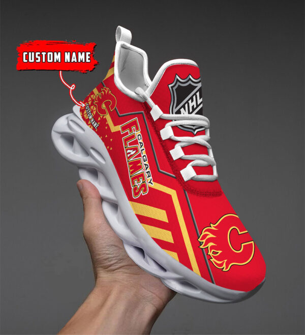 Custom Name Calgary Flames PERSONALIZED MAX SOUL SHOES DS001 NEW 2022 - Famjoys Custom Name Calgary Flames PERSONALIZED MAX SOUL SHOES DS001 NEW 2022 - Famjoys