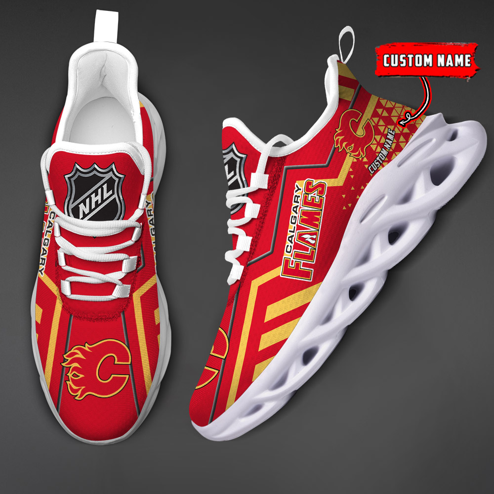 Custom Name Calgary Flames PERSONALIZED MAX SOUL SHOES DS001 NEW 2022 - Famjoys Custom Name Calgary Flames PERSONALIZED MAX SOUL SHOES DS001 NEW 2022 - Famjoys