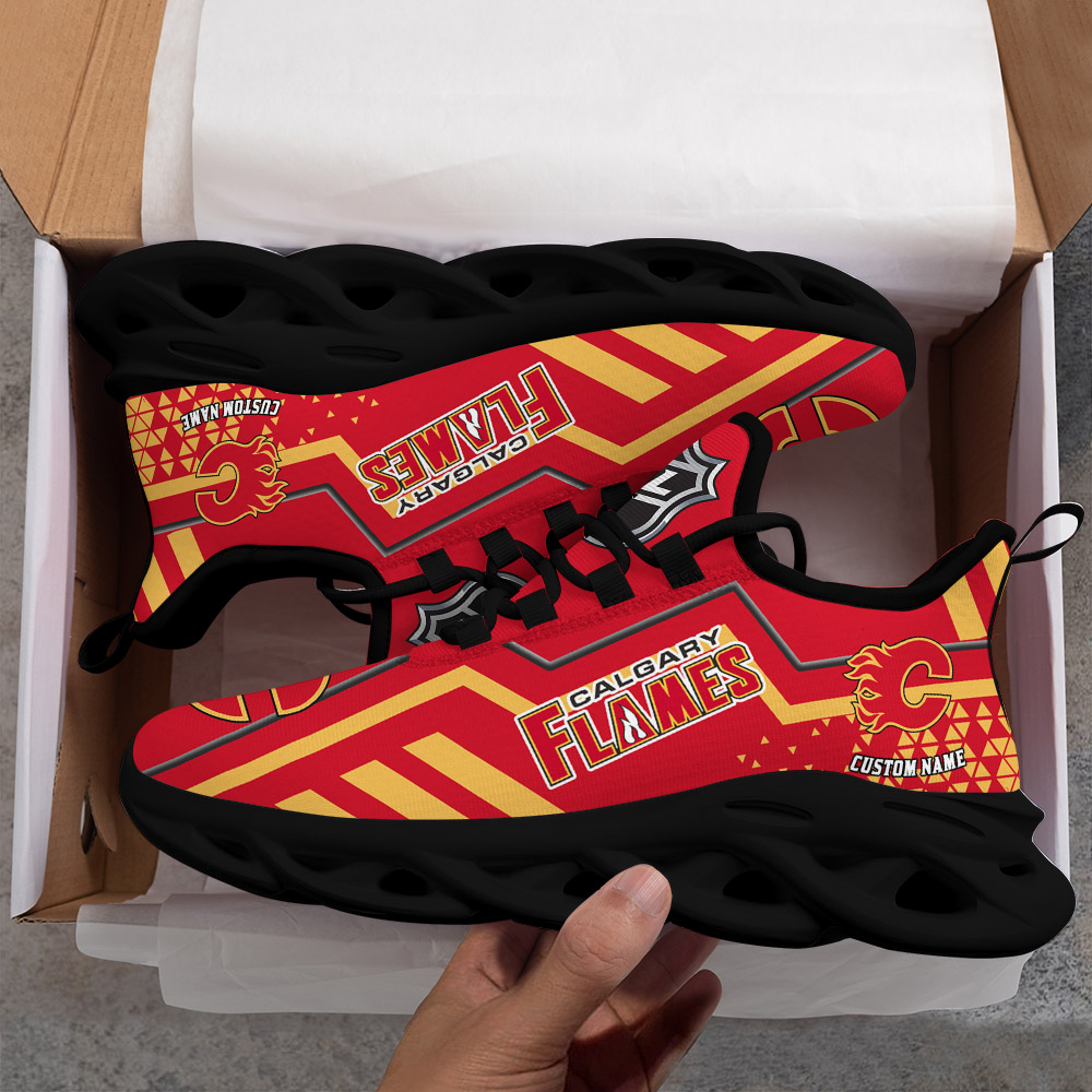 Custom Name Calgary Flames PERSONALIZED MAX SOUL SHOES DS001 NEW 2022 - Famjoys Custom Name Calgary Flames PERSONALIZED MAX SOUL SHOES DS001 NEW 2022 - Famjoys