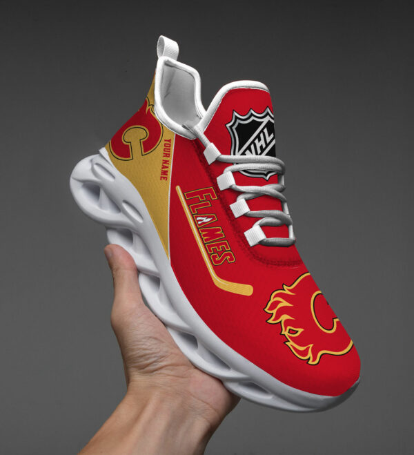 Custom Name Calgary Flames PERSONALIZED MAX SOUL SHOES DS006 NEW 2022 M1 - Famjoys Custom Name Calgary Flames PERSONALIZED MAX SOUL SHOES DS006 NEW 2022 M1 - Famjoys