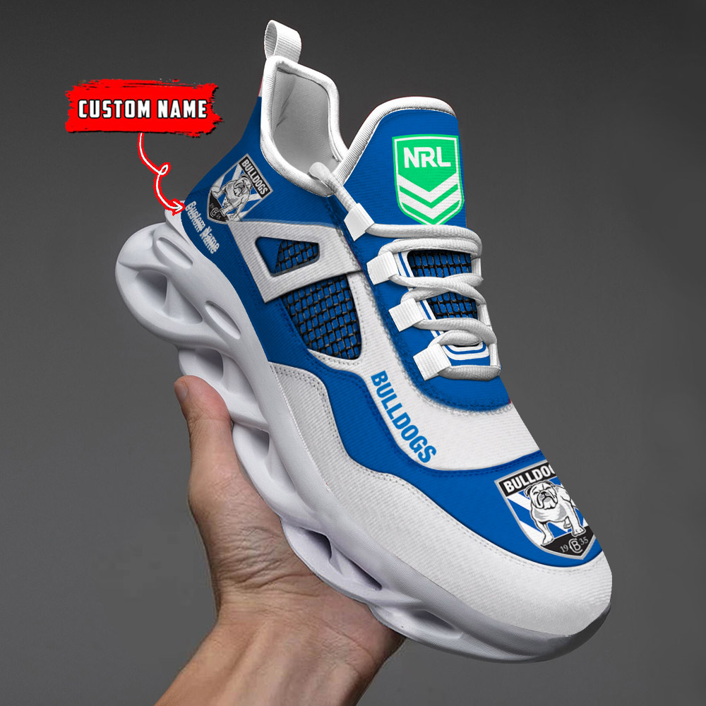 Custom Name Canterbury Bankstown Bulldogs NRL MAX SOUL SHOES DS001 - Famjoys Custom Name Canterbury Bankstown Bulldogs NRL MAX SOUL SHOES DS001 - Famjoys