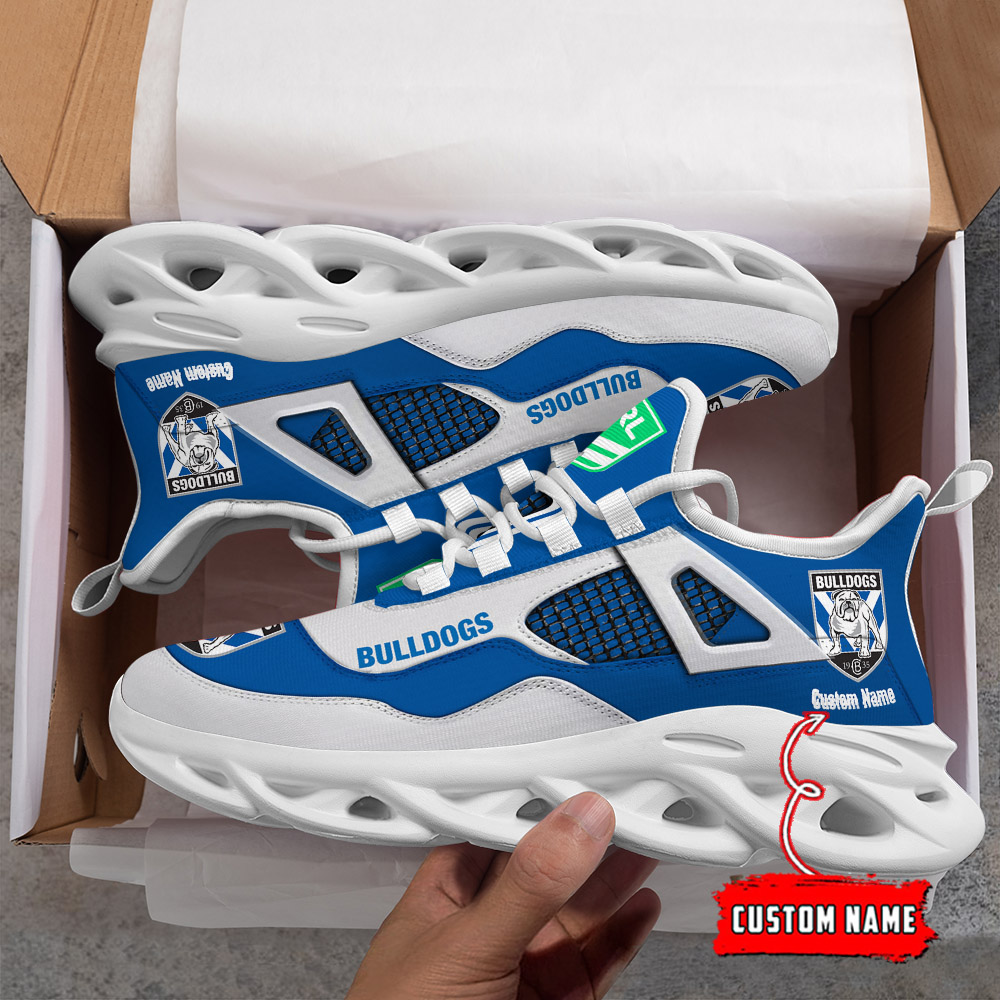 Custom Name Canterbury Bankstown Bulldogs NRL MAX SOUL SHOES DS001 - Famjoys Custom Name Canterbury Bankstown Bulldogs NRL MAX SOUL SHOES DS001 - Famjoys