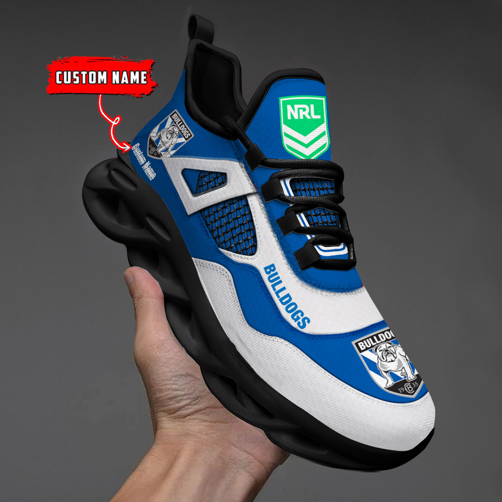 Custom Name Canterbury Bankstown Bulldogs NRL MAX SOUL SHOES DS001 - Famjoys Custom Name Canterbury Bankstown Bulldogs NRL MAX SOUL SHOES DS001 - Famjoys