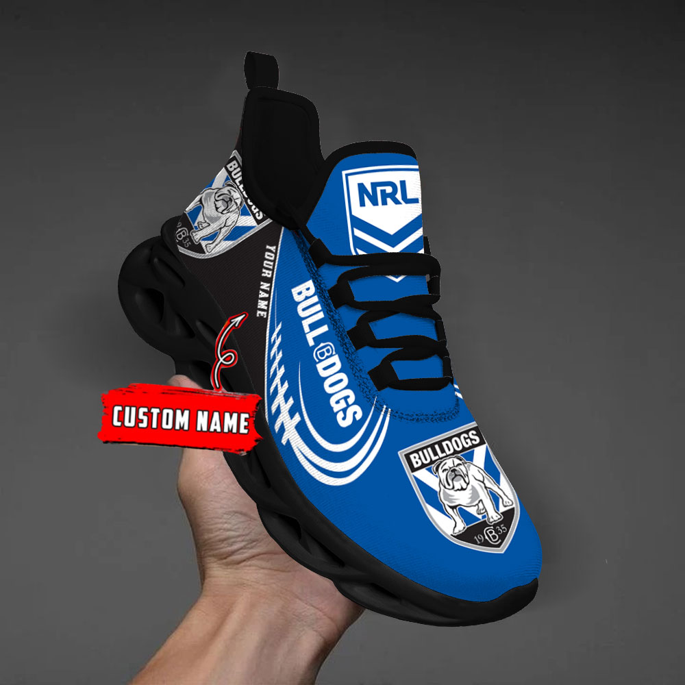 Custom Name Canterbury Bankstown Bulldogs PERSONALIZED MAX SOUL SHOES DS006 - Famjoys Custom Name Canterbury Bankstown Bulldogs PERSONALIZED MAX SOUL SHOES DS006 - Famjoys