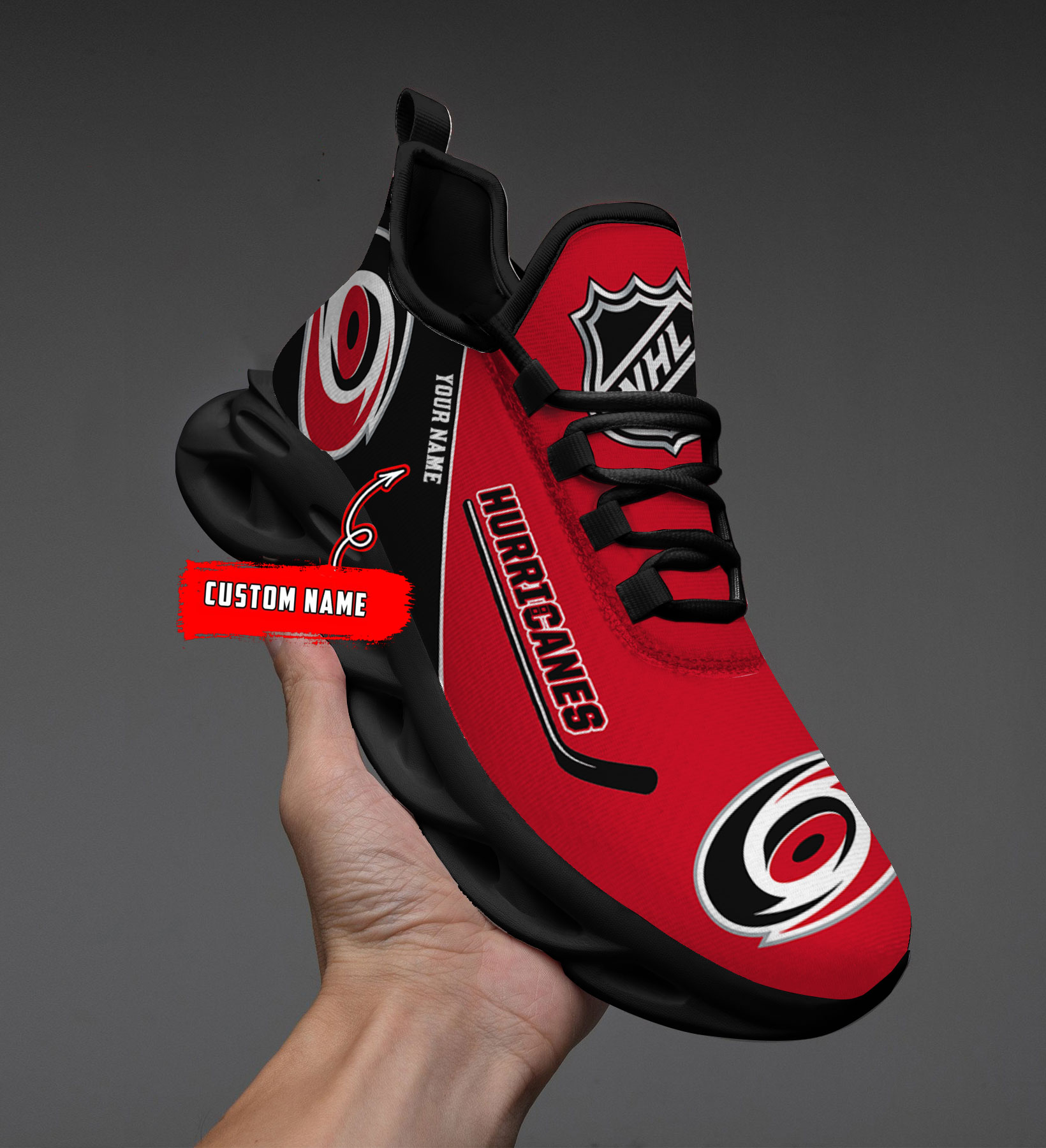 Custom Name Carolina Hurricanes PERSONALIZED MAX SOUL SHOES DS006 NEW 2022 M1 - Famjoys Custom Name Carolina Hurricanes PERSONALIZED MAX SOUL SHOES DS006 NEW 2022 M1 - Famjoys
