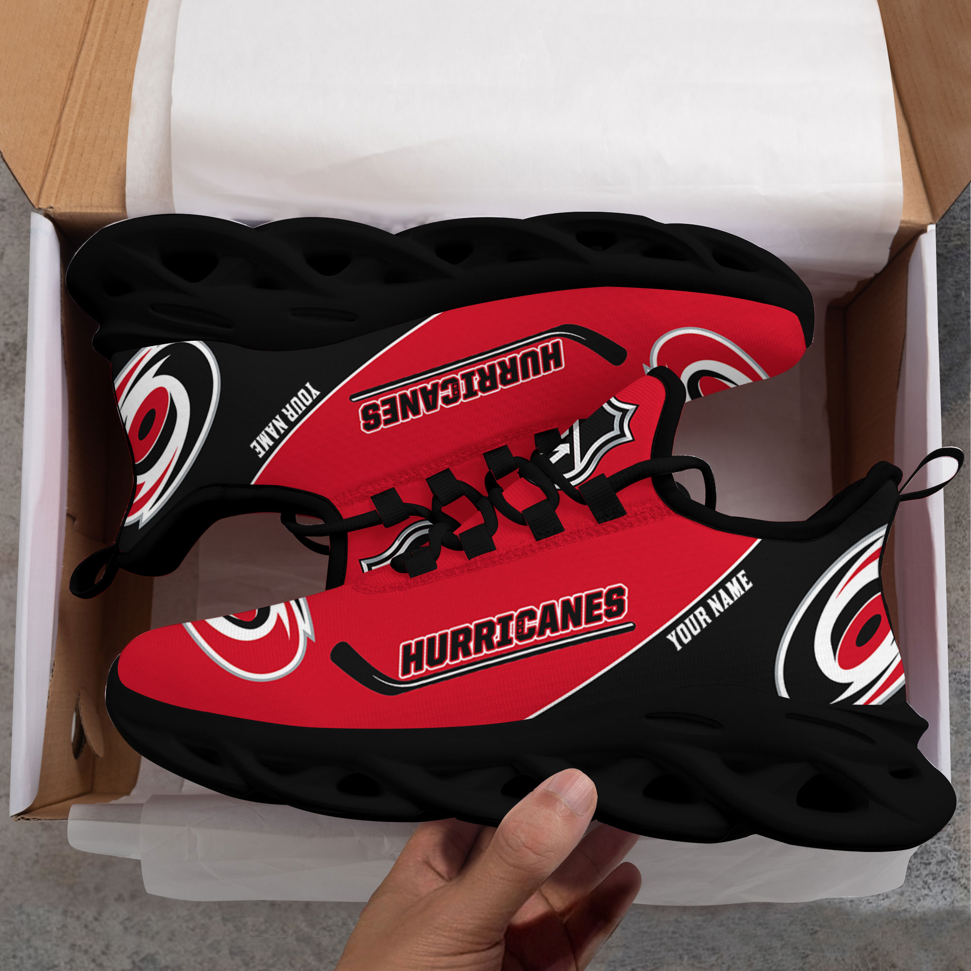 Custom Name Carolina Hurricanes PERSONALIZED MAX SOUL SHOES DS006 NEW 2022 M1 - Famjoys Custom Name Carolina Hurricanes PERSONALIZED MAX SOUL SHOES DS006 NEW 2022 M1 - Famjoys
