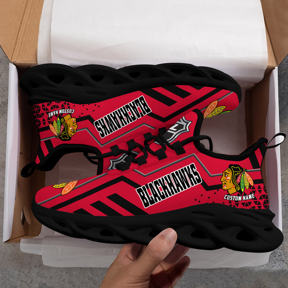 Custom Name Chicago Blackhawks PERSONALIZED MAX SOUL SHOES DS001 NEW 2022 - Famjoys Custom Name Chicago Blackhawks PERSONALIZED MAX SOUL SHOES DS001 NEW 2022 - Famjoys
