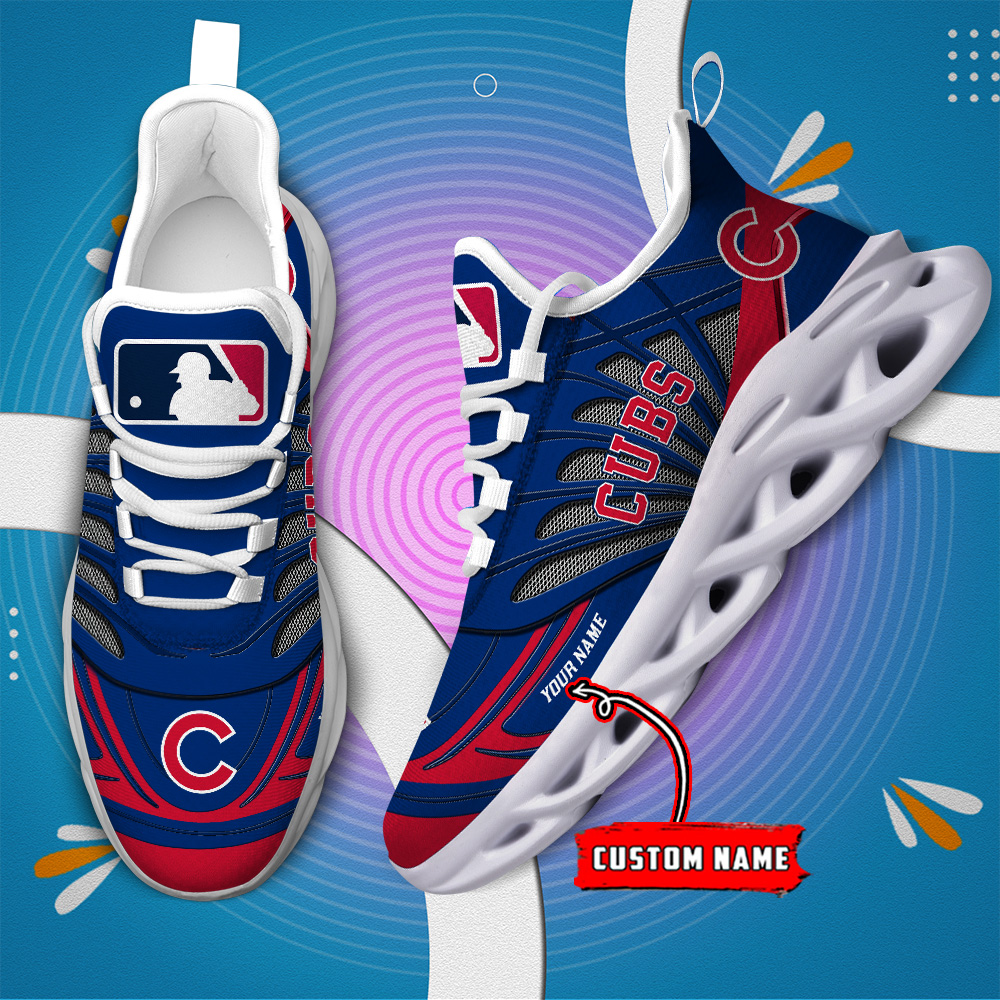 Custom Name Chicago Cubs PERSONALIZED MAX SOUL SHOES DS005 - Famjoys Custom Name Chicago Cubs PERSONALIZED MAX SOUL SHOES DS005 - Famjoys