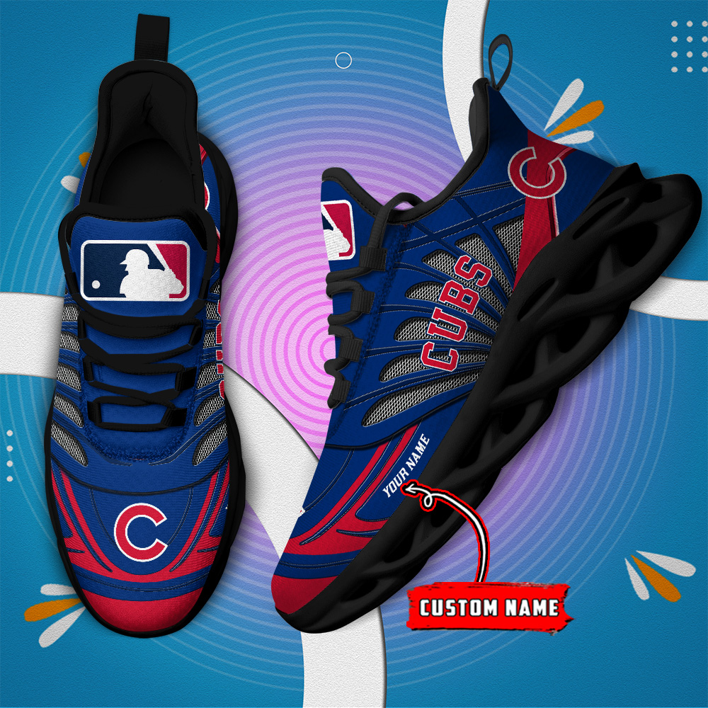 Custom Name Chicago Cubs PERSONALIZED MAX SOUL SHOES DS005 - Famjoys Custom Name Chicago Cubs PERSONALIZED MAX SOUL SHOES DS005 - Famjoys