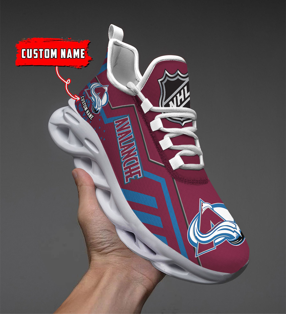 Custom Name Colorado Avalanche PERSONALIZED MAX SOUL SHOES DS001 NEW 2022 - Famjoys Custom Name Colorado Avalanche PERSONALIZED MAX SOUL SHOES DS001 NEW 2022 - Famjoys