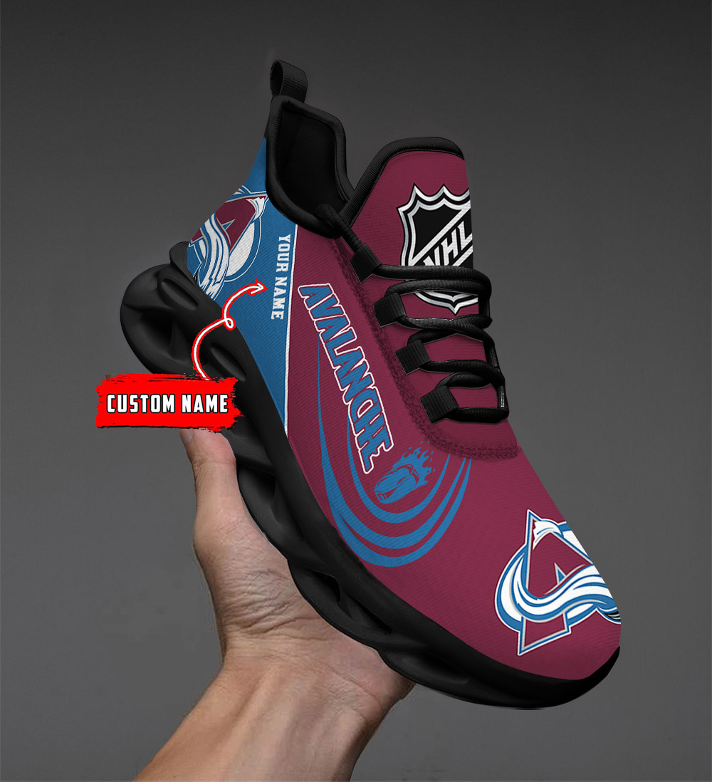 Custom Name Colorado Avalanche PERSONALIZED MAX SOUL SHOES DS006 - Famjoys Custom Name Colorado Avalanche PERSONALIZED MAX SOUL SHOES DS006 - Famjoys