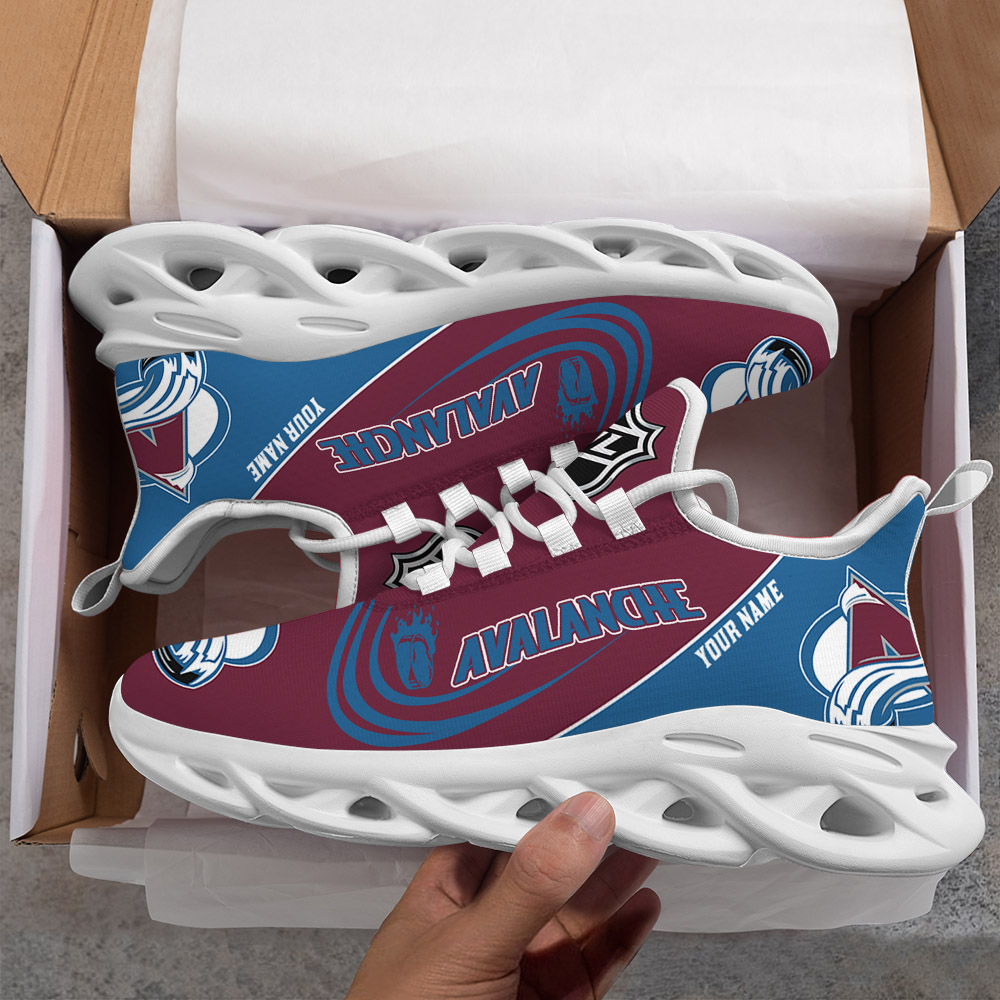 Custom Name Colorado Avalanche PERSONALIZED MAX SOUL SHOES DS006 - Famjoys Custom Name Colorado Avalanche PERSONALIZED MAX SOUL SHOES DS006 - Famjoys