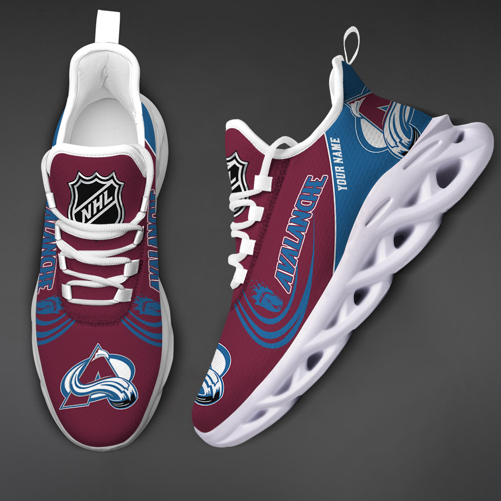 Custom Name Colorado Avalanche PERSONALIZED MAX SOUL SHOES DS006 - Famjoys Custom Name Colorado Avalanche PERSONALIZED MAX SOUL SHOES DS006 - Famjoys