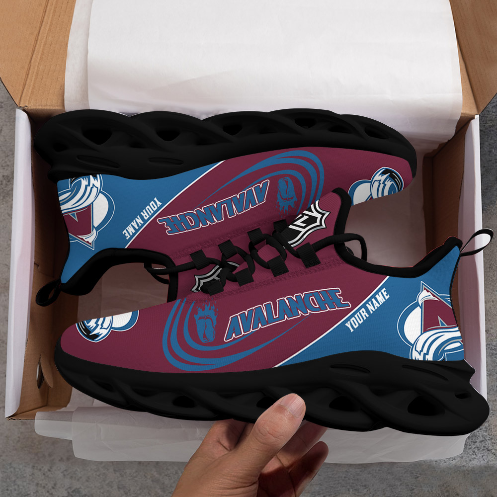 Custom Name Colorado Avalanche PERSONALIZED MAX SOUL SHOES DS006 - Famjoys Custom Name Colorado Avalanche PERSONALIZED MAX SOUL SHOES DS006 - Famjoys
