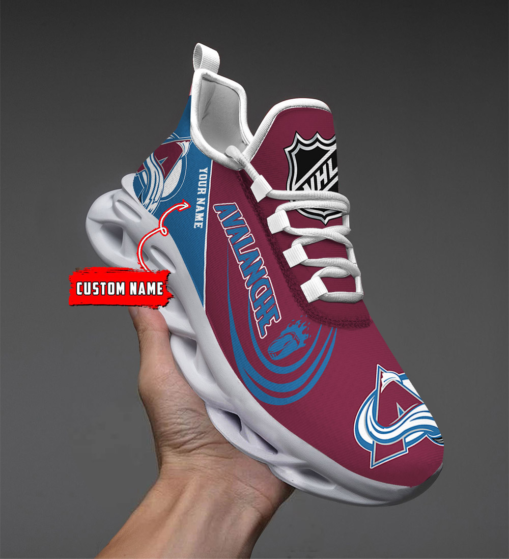 Custom Name Colorado Avalanche PERSONALIZED MAX SOUL SHOES DS006 - Famjoys Custom Name Colorado Avalanche PERSONALIZED MAX SOUL SHOES DS006 - Famjoys