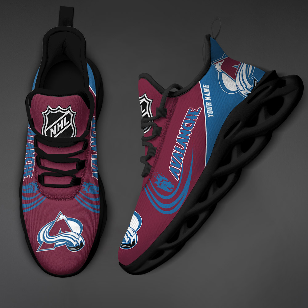 Custom Name Colorado Avalanche PERSONALIZED MAX SOUL SHOES DS006 - Famjoys Custom Name Colorado Avalanche PERSONALIZED MAX SOUL SHOES DS006 - Famjoys