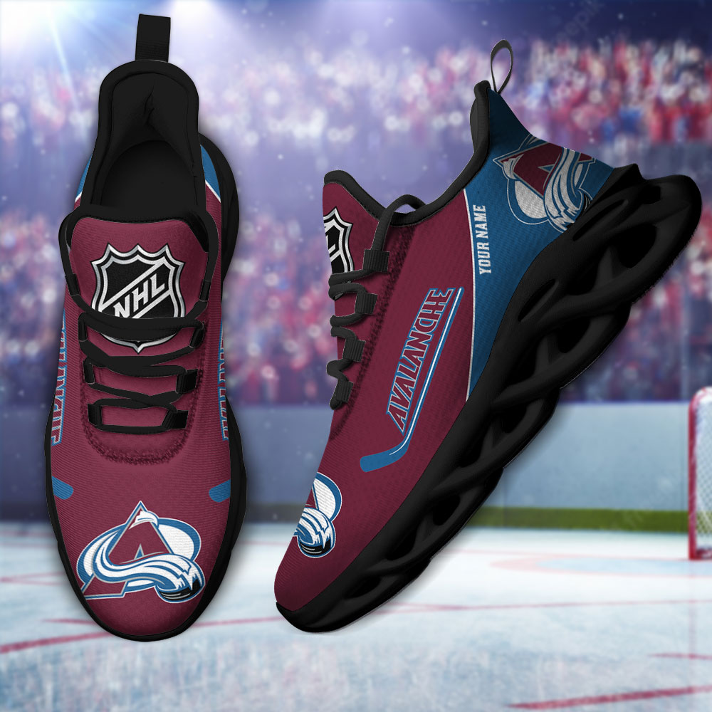 Custom Name Colorado Avalanche PERSONALIZED MAX SOUL SHOES DS006 NEW 2022 M1 - Famjoys Custom Name Colorado Avalanche PERSONALIZED MAX SOUL SHOES DS006 NEW 2022 M1 - Famjoys