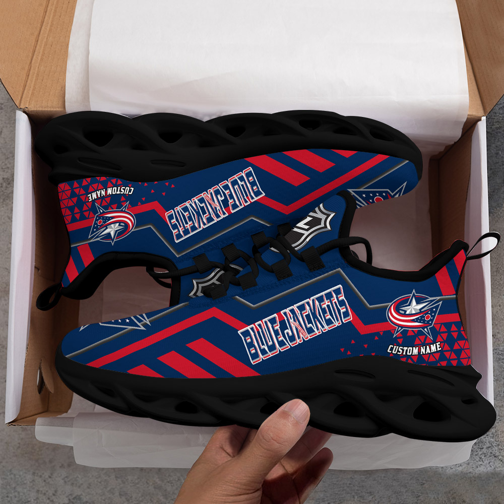 Custom Name Columbus Blue Jackets PERSONALIZED MAX SOUL SHOES DS001 NEW 2022 - Famjoys Custom Name Columbus Blue Jackets PERSONALIZED MAX SOUL SHOES DS001 NEW 2022 - Famjoys
