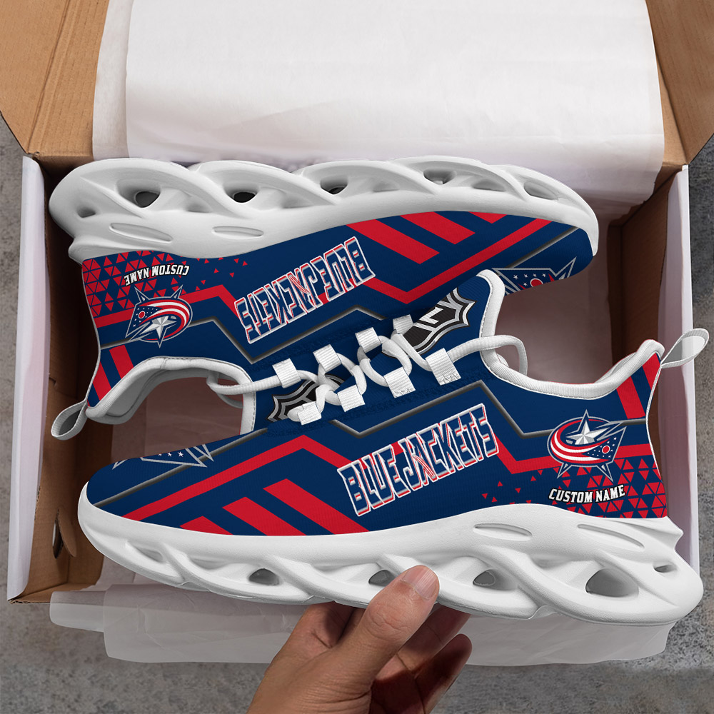 Custom Name Columbus Blue Jackets PERSONALIZED MAX SOUL SHOES DS001 NEW 2022 - Famjoys Custom Name Columbus Blue Jackets PERSONALIZED MAX SOUL SHOES DS001 NEW 2022 - Famjoys