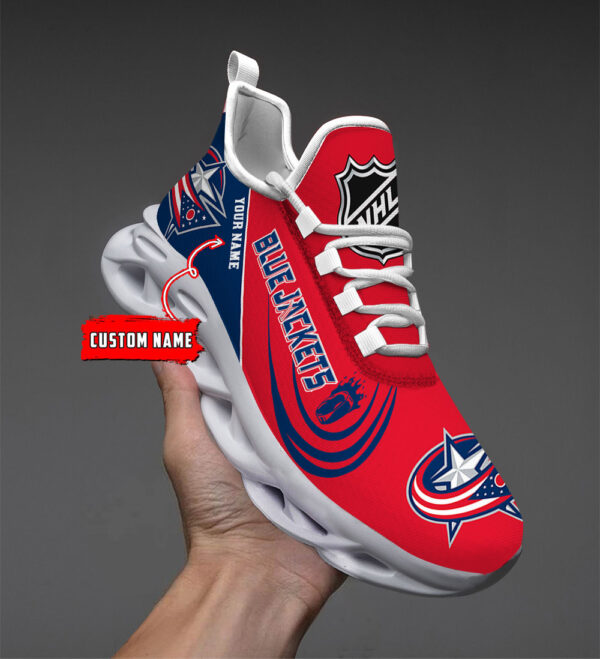 Custom Name Columbus Blue Jackets PERSONALIZED MAX SOUL SHOES DS006 - Famjoys Custom Name Columbus Blue Jackets PERSONALIZED MAX SOUL SHOES DS006 - Famjoys