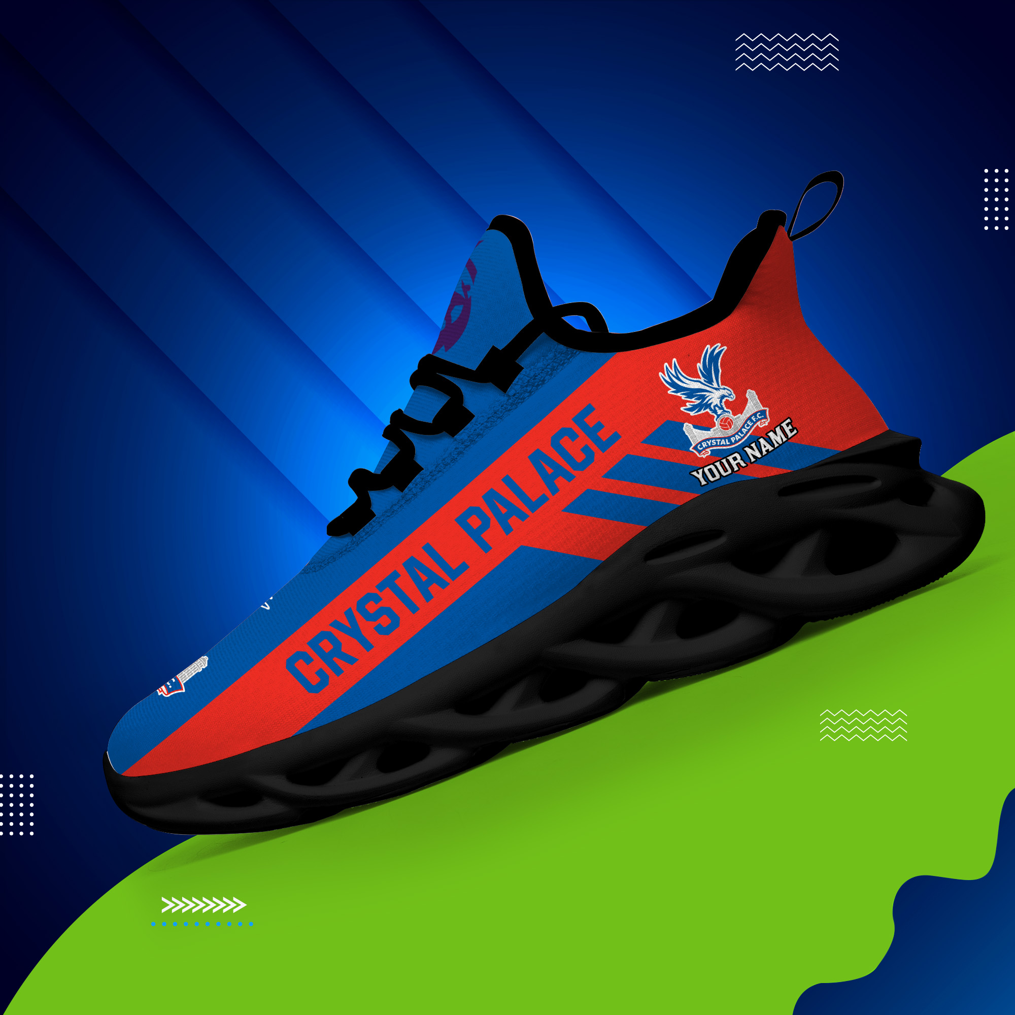 Custom Name Crystal Palace PERSONALIZED MAX SOUL SHOES DS006 EPL - Famjoys Custom Name Crystal Palace PERSONALIZED MAX SOUL SHOES DS006 EPL - Famjoys