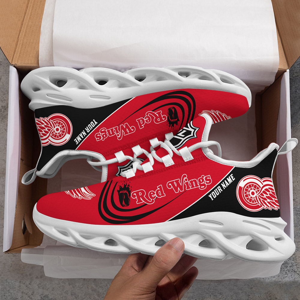 Custom Name Detroit Red Wings PERSONALIZED MAX SOUL SHOES DS006 - Famjoys Custom Name Detroit Red Wings PERSONALIZED MAX SOUL SHOES DS006 - Famjoys