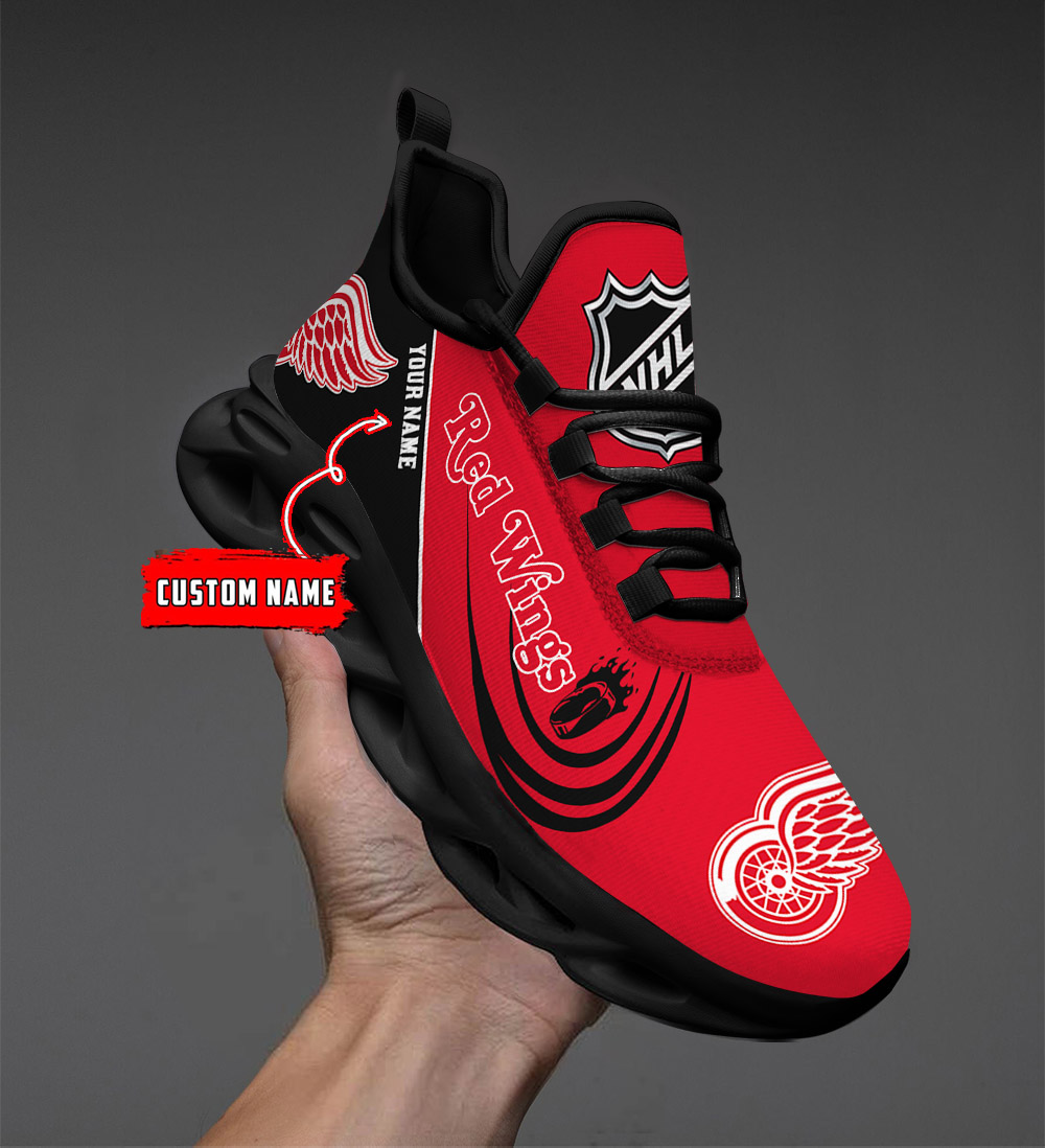Custom Name Detroit Red Wings PERSONALIZED MAX SOUL SHOES DS006 - Famjoys Custom Name Detroit Red Wings PERSONALIZED MAX SOUL SHOES DS006 - Famjoys