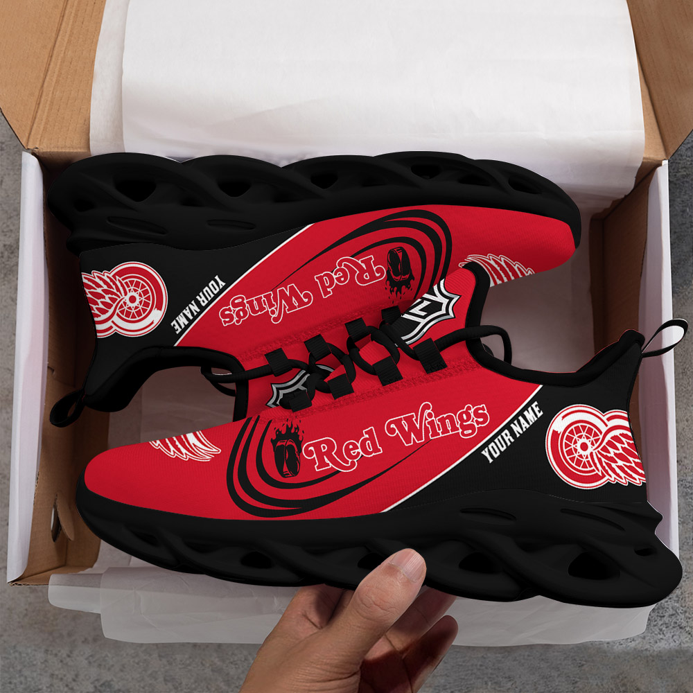 Custom Name Detroit Red Wings PERSONALIZED MAX SOUL SHOES DS006 - Famjoys Custom Name Detroit Red Wings PERSONALIZED MAX SOUL SHOES DS006 - Famjoys