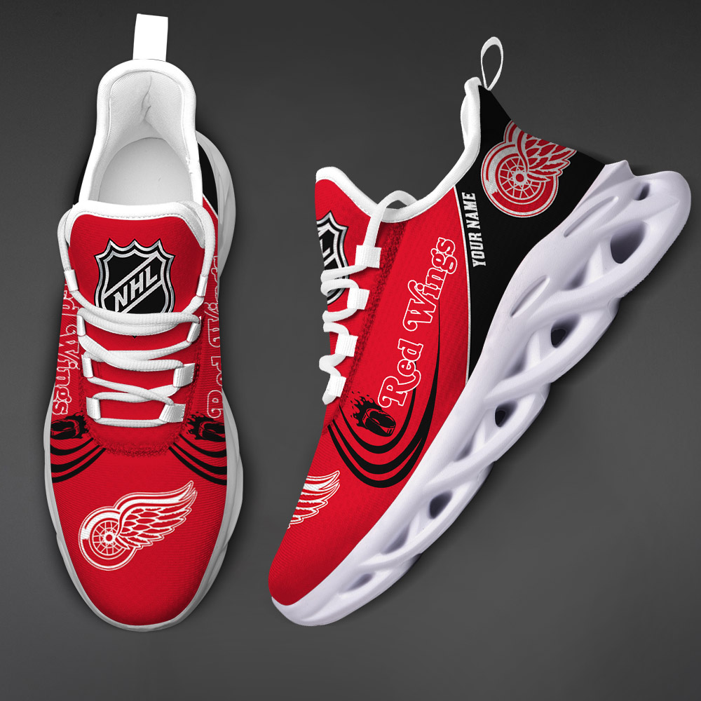 Custom Name Detroit Red Wings PERSONALIZED MAX SOUL SHOES DS006 - Famjoys Custom Name Detroit Red Wings PERSONALIZED MAX SOUL SHOES DS006 - Famjoys