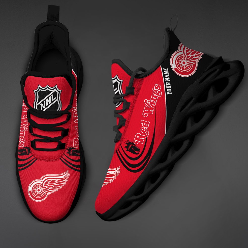 Custom Name Detroit Red Wings PERSONALIZED MAX SOUL SHOES DS006 - Famjoys Custom Name Detroit Red Wings PERSONALIZED MAX SOUL SHOES DS006 - Famjoys