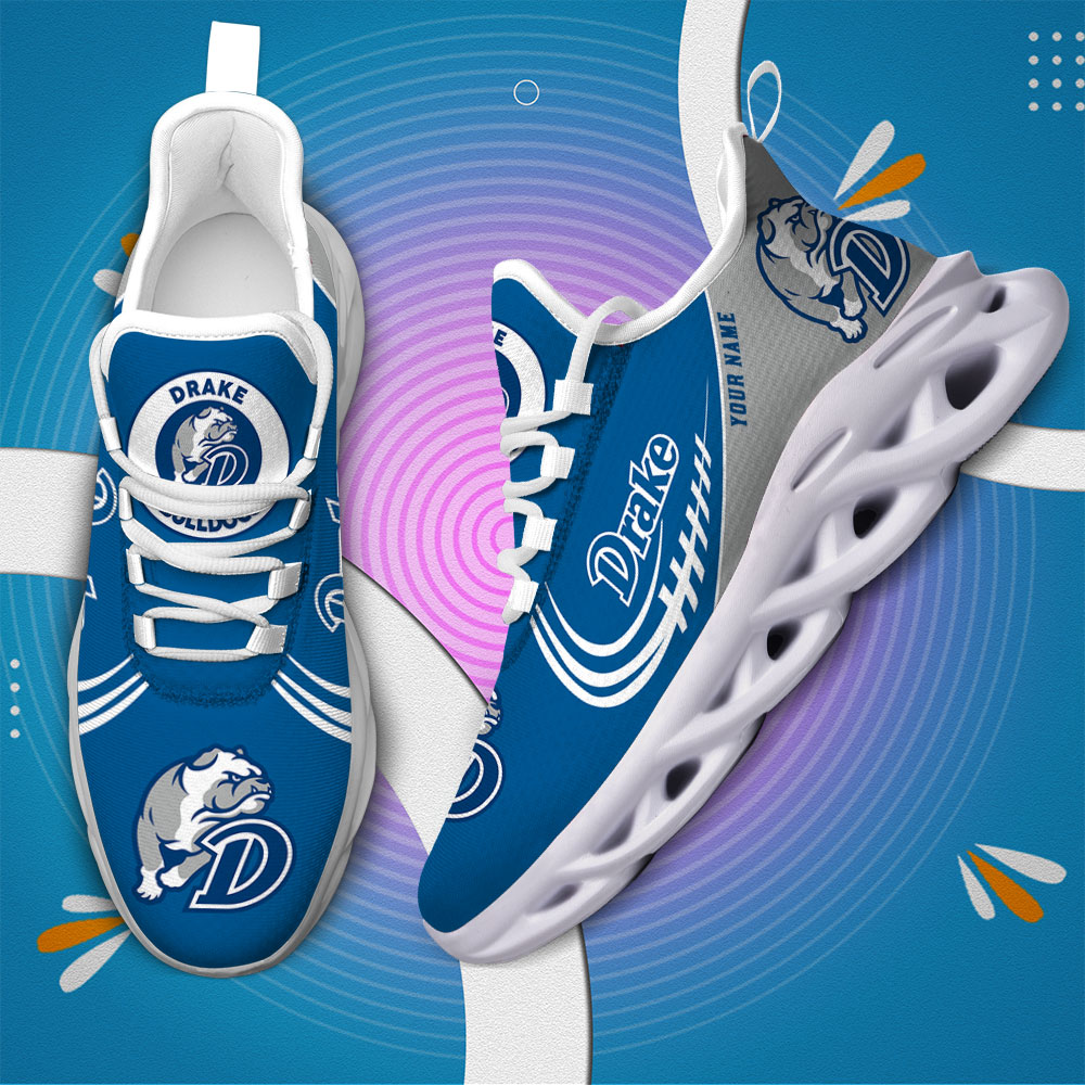 Custom Name Drake Bulldogs PERSONALIZED MAX SOUL SHOES DS006 - Famjoys Custom Name Drake Bulldogs PERSONALIZED MAX SOUL SHOES DS006 - Famjoys