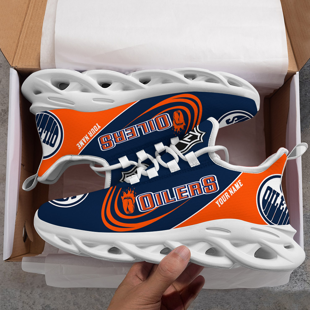 Custom Name Edmonton Oilers PERSONALIZED MAX SOUL SHOES DS006 - Famjoys Custom Name Edmonton Oilers PERSONALIZED MAX SOUL SHOES DS006 - Famjoys