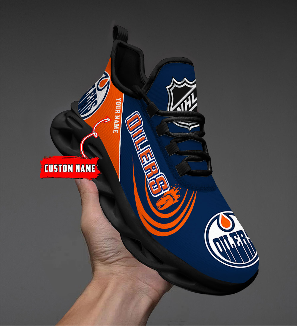 Custom Name Edmonton Oilers PERSONALIZED MAX SOUL SHOES DS006 - Famjoys Custom Name Edmonton Oilers PERSONALIZED MAX SOUL SHOES DS006 - Famjoys