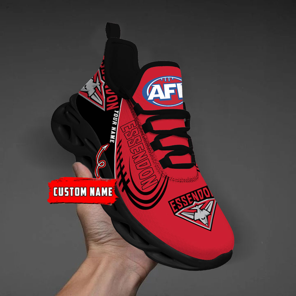 Custom Name Essendon Bombers PERSONALIZED MAX SOUL SHOES DS006 - Famjoys Custom Name Essendon Bombers PERSONALIZED MAX SOUL SHOES DS006 - Famjoys