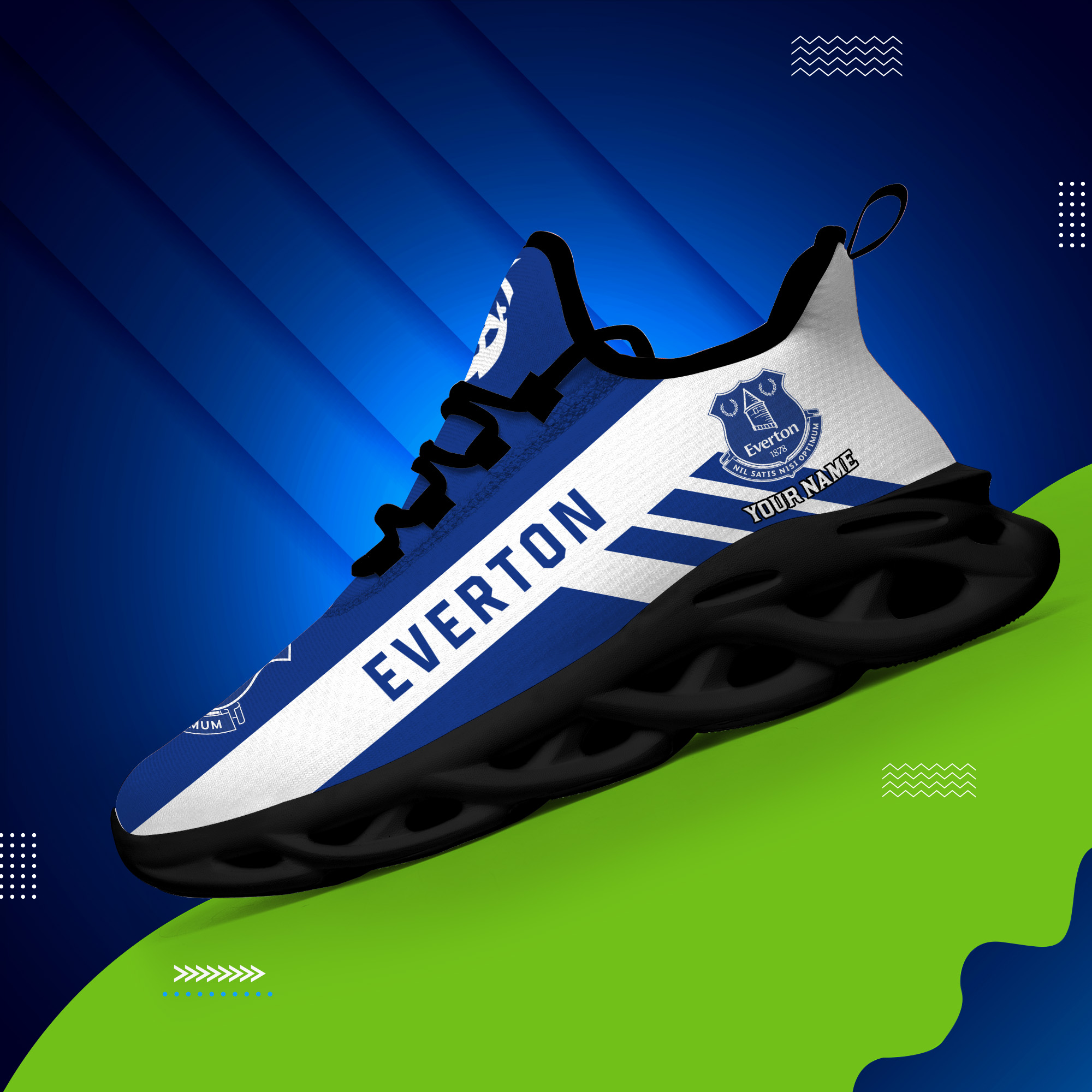 Custom Name Everton PERSONALIZED MAX SOUL SHOES DS006 EPL - Famjoys Custom Name Everton PERSONALIZED MAX SOUL SHOES DS006 EPL - Famjoys