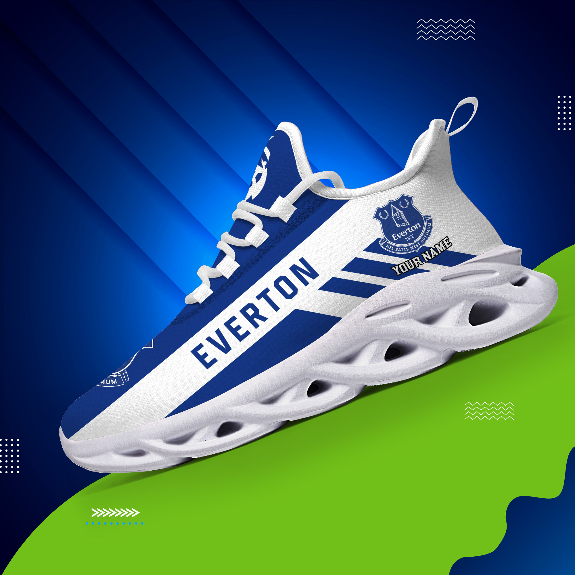 Custom Name Everton PERSONALIZED MAX SOUL SHOES DS006 EPL - Famjoys Custom Name Everton PERSONALIZED MAX SOUL SHOES DS006 EPL - Famjoys