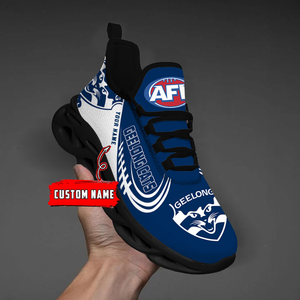 Custom Name Geelong Cats PERSONALIZED MAX SOUL SHOES DS006 - Famjoys Custom Name Geelong Cats PERSONALIZED MAX SOUL SHOES DS006 - Famjoys