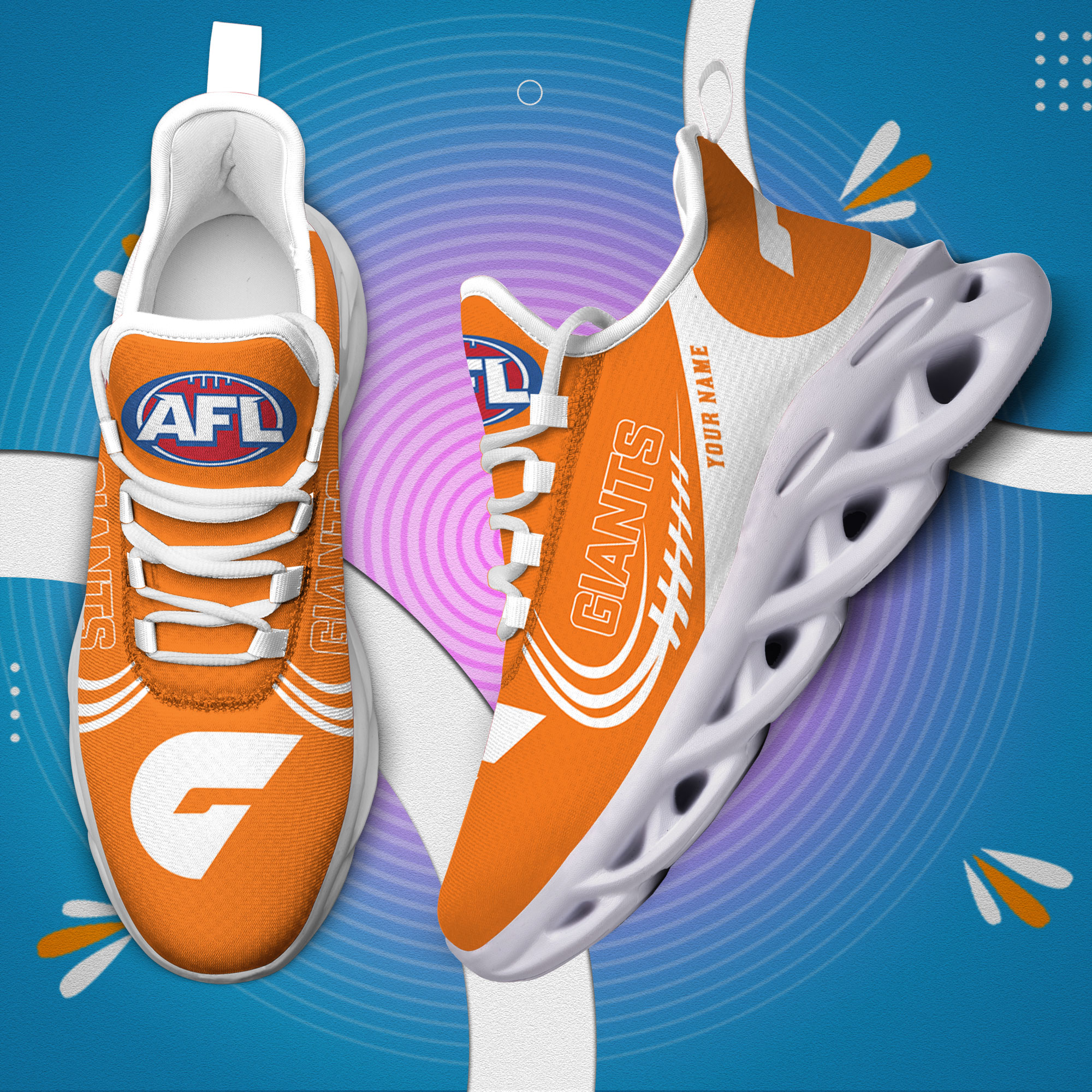 Custom Name Greater Western Sydney PERSONALIZED MAX SOUL SHOES DS006 - Famjoys Custom Name Greater Western Sydney PERSONALIZED MAX SOUL SHOES DS006 - Famjoys