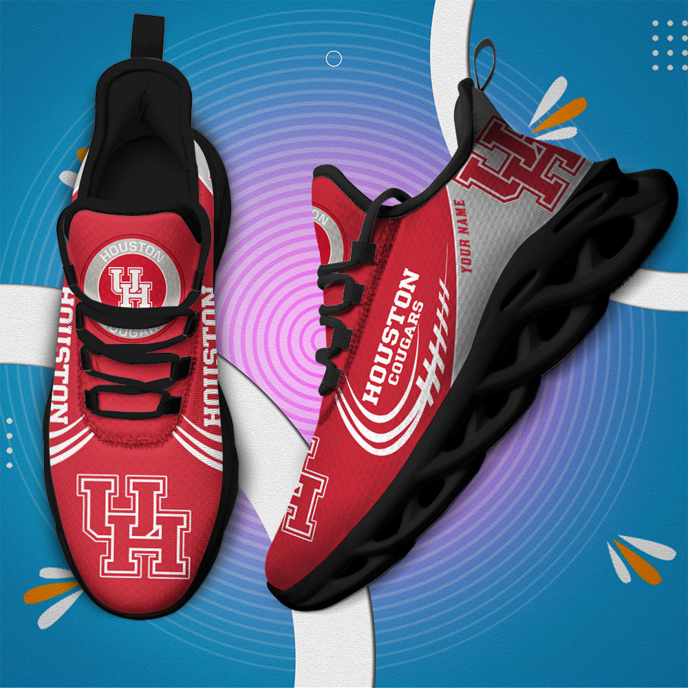 Custom Name Houston Cougars PERSONALIZED MAX SOUL SHOES DS006 - Famjoys Custom Name Houston Cougars PERSONALIZED MAX SOUL SHOES DS006 - Famjoys