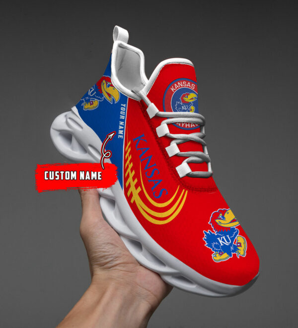 Custom Name Kansas Jayhawks PERSONALIZED MAX SOUL SHOES DS006 - Famjoys Custom Name Kansas Jayhawks PERSONALIZED MAX SOUL SHOES DS006 - Famjoys