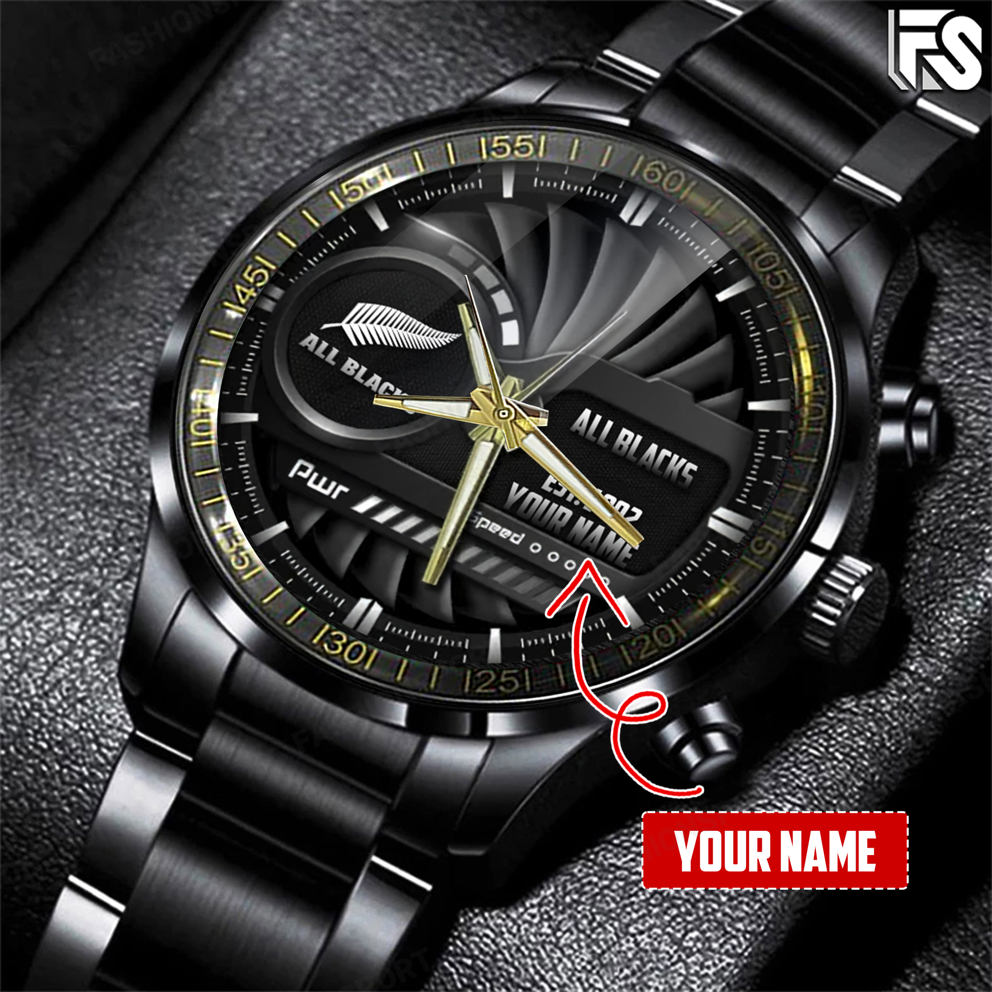 Custom Name LIVE Premium Black Hand Watch - Famjoys Custom Name LIVE Premium Black Hand Watch - Famjoys